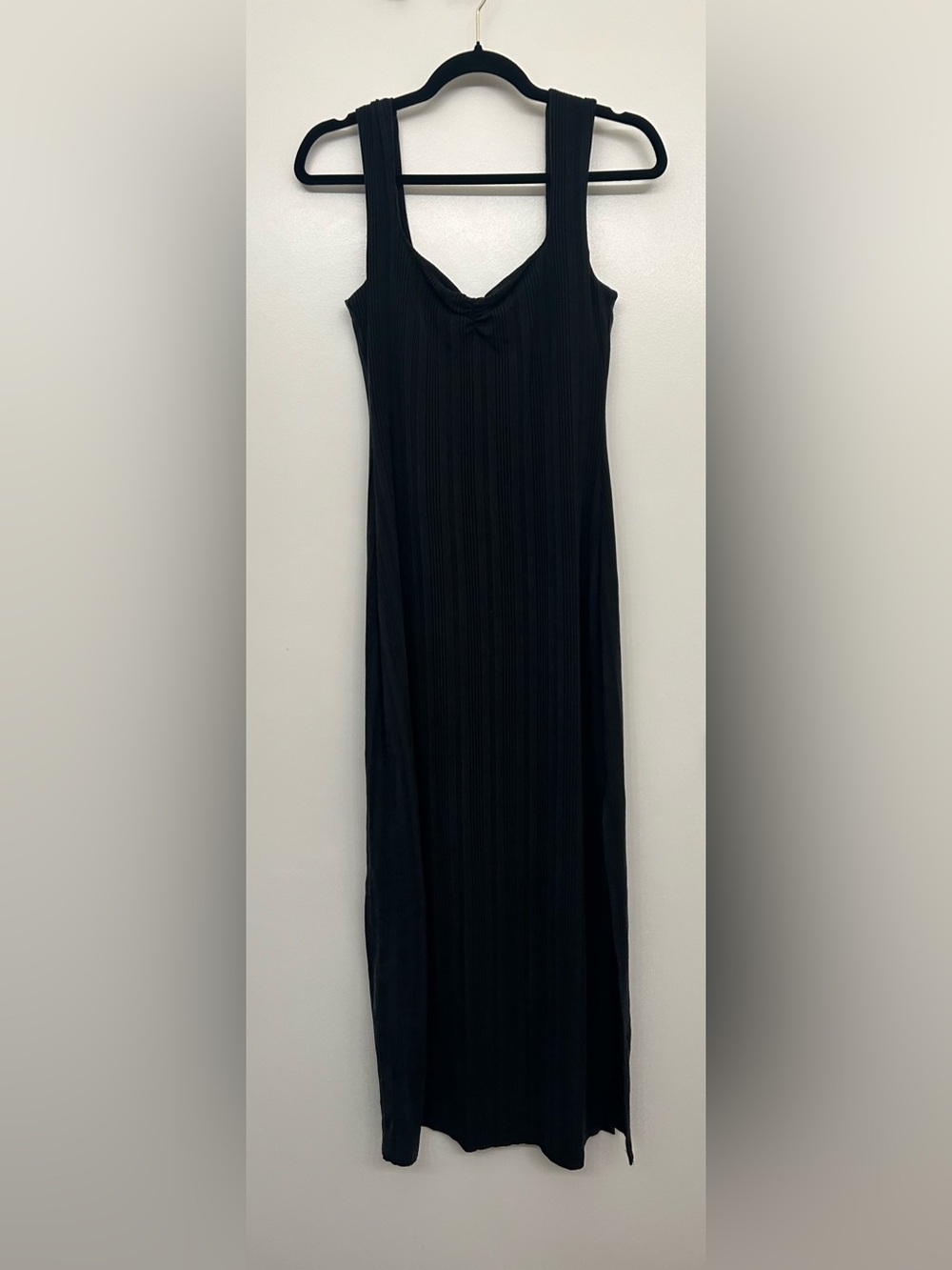 l*space Black Ribbed Midi Dress